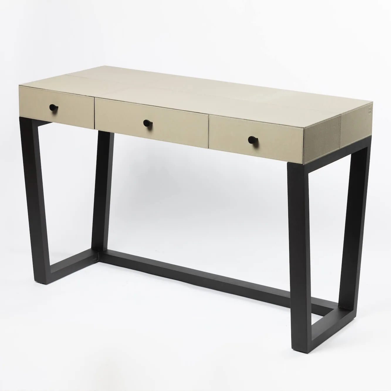 Slim Jim Desk French Grey Leather, 135×61×78 cm
