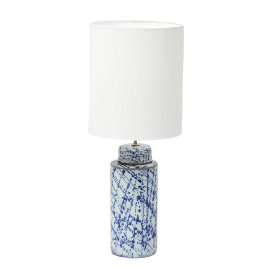 Speckle Ceramic Lamp Blue, 15×15×39 cm