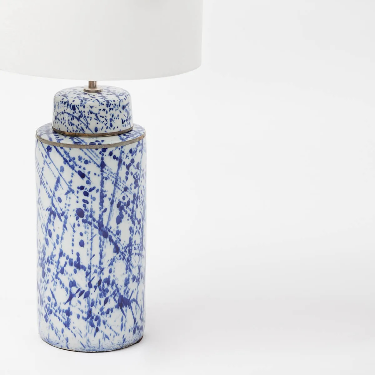 Speckle Ceramic Lamp Blue, 15×15×39 cm