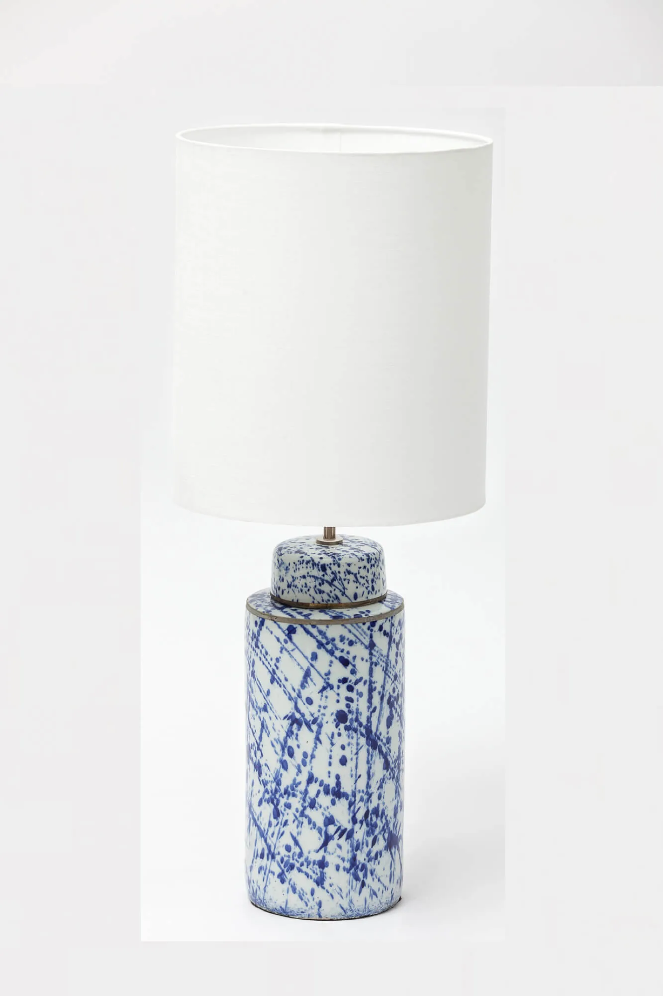 Speckle Ceramic Lamp Blue, 15×15×39 cm