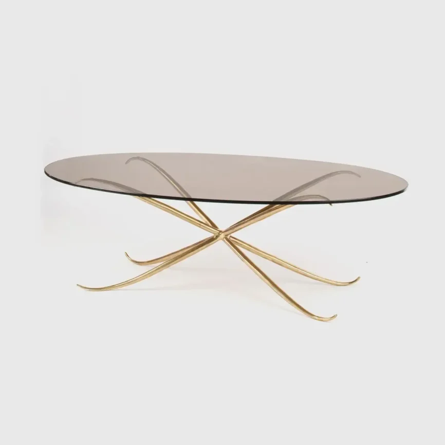 Spike Oval Coffee Table Bronze D'oro, Bronze d'Oro finish