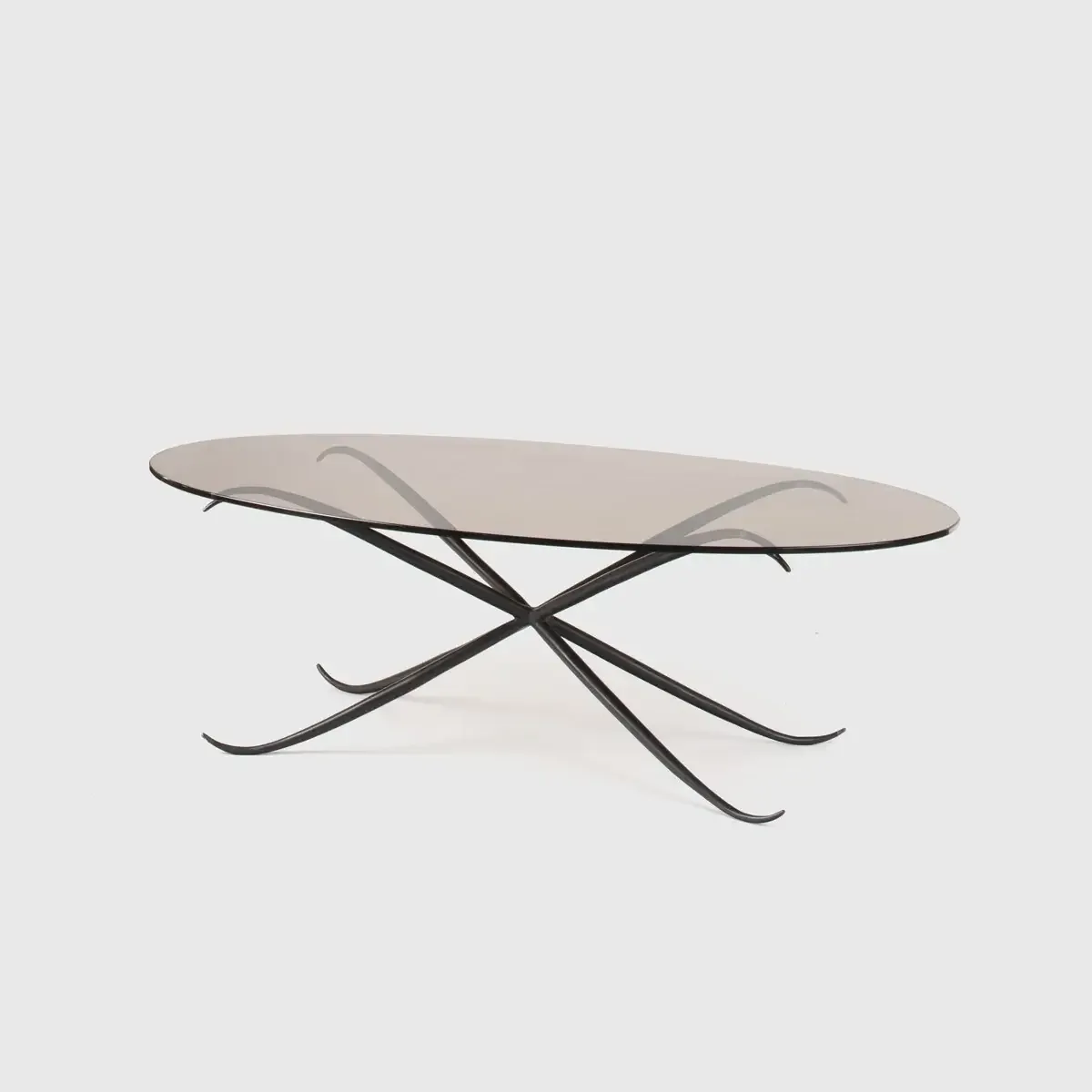 Spike Oval Coffee Table Bronze Nera, Bronze Nera finish