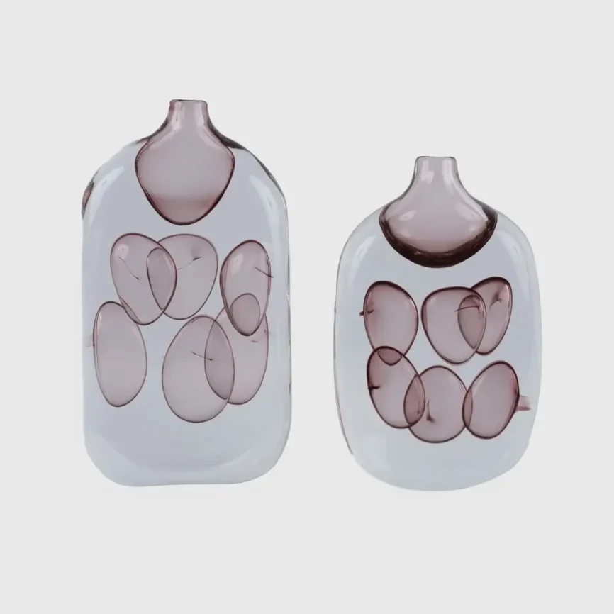 Studio Art Glass MAY32152 — Crafted with meticulous attention to detail, each vase boasts a heavy Murano-inspired glass…