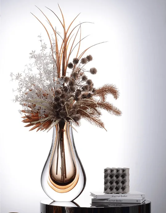 Studio Art Glass May0970B — Crafted with meticulous attention to detail, each vase boasts a heavy Murano-inspired glass…