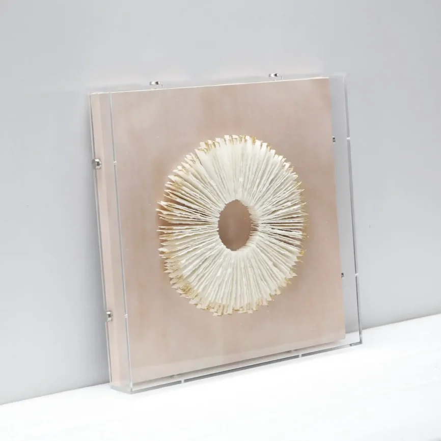 Sunwoven Handmade Dimensional Paper Wall Art — Illuminate your space with the warm, organic beauty of Sunwoven Handmade…