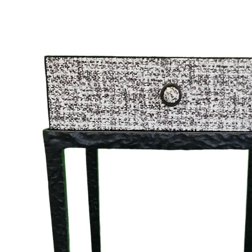 Taper Table Bronze Pavoni Leather, 45×45×59 cm