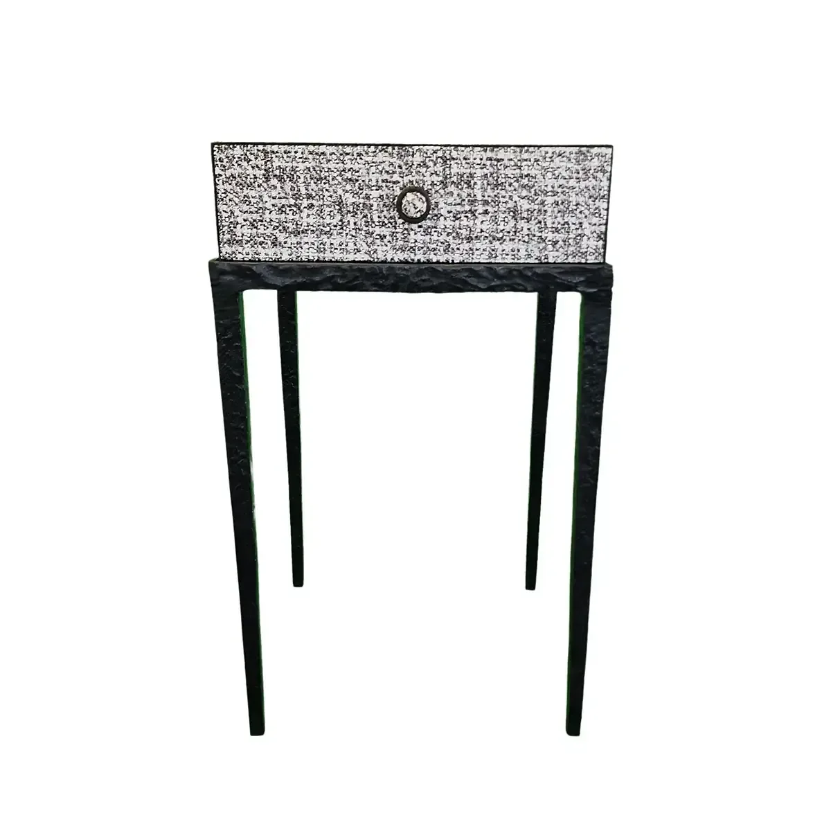 Taper Table Bronze Pavoni Leather — bedside table