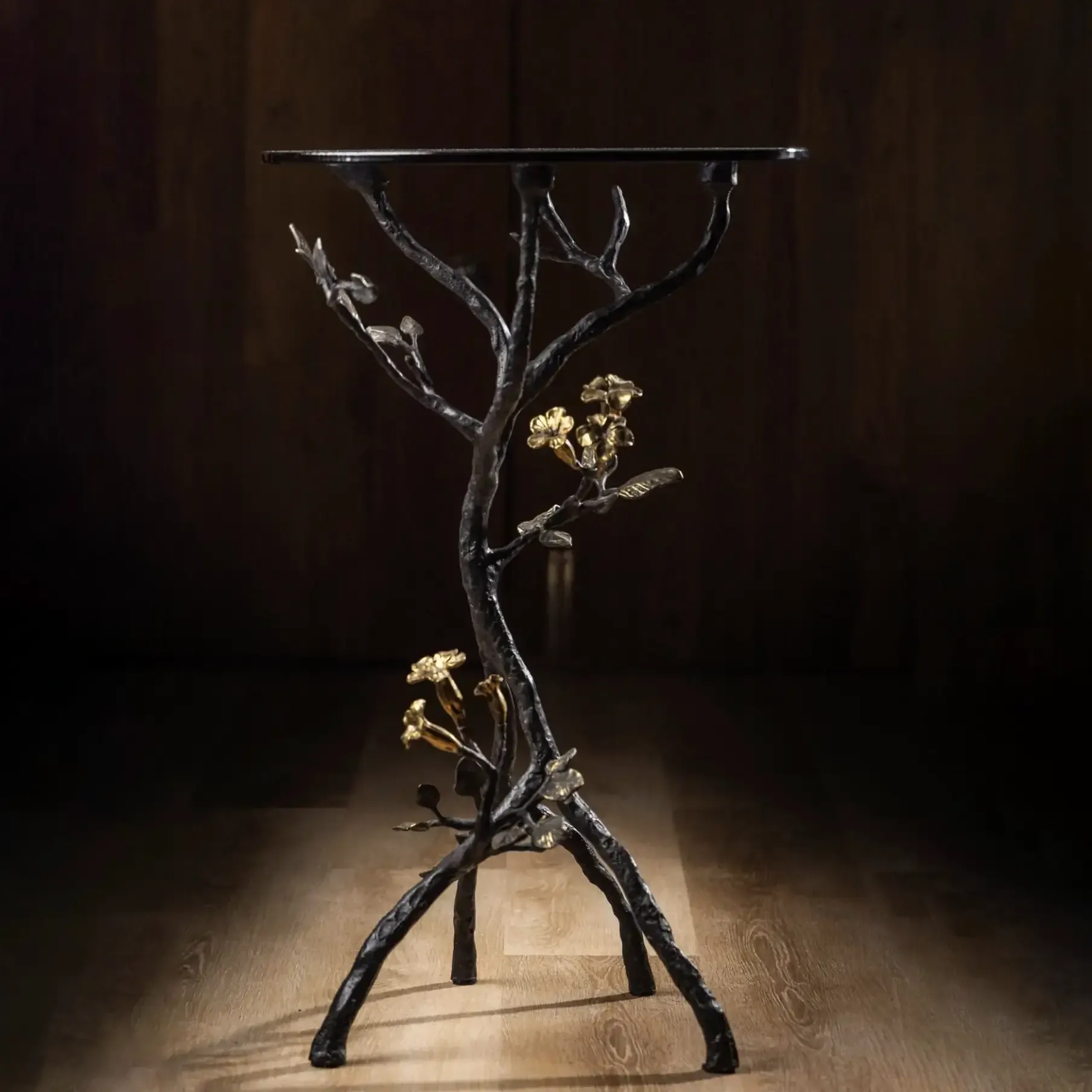 Tibetan Bronze Table, Bronze Nera finish