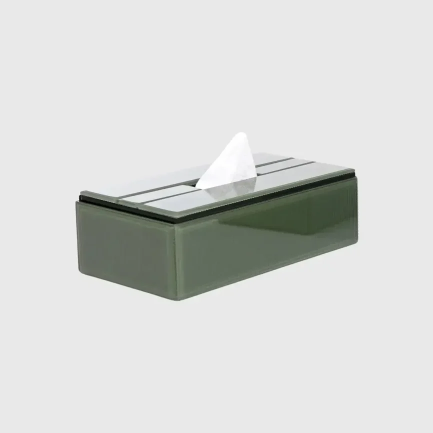Tissue Box Rectangular Olive, 27×15×9 cm