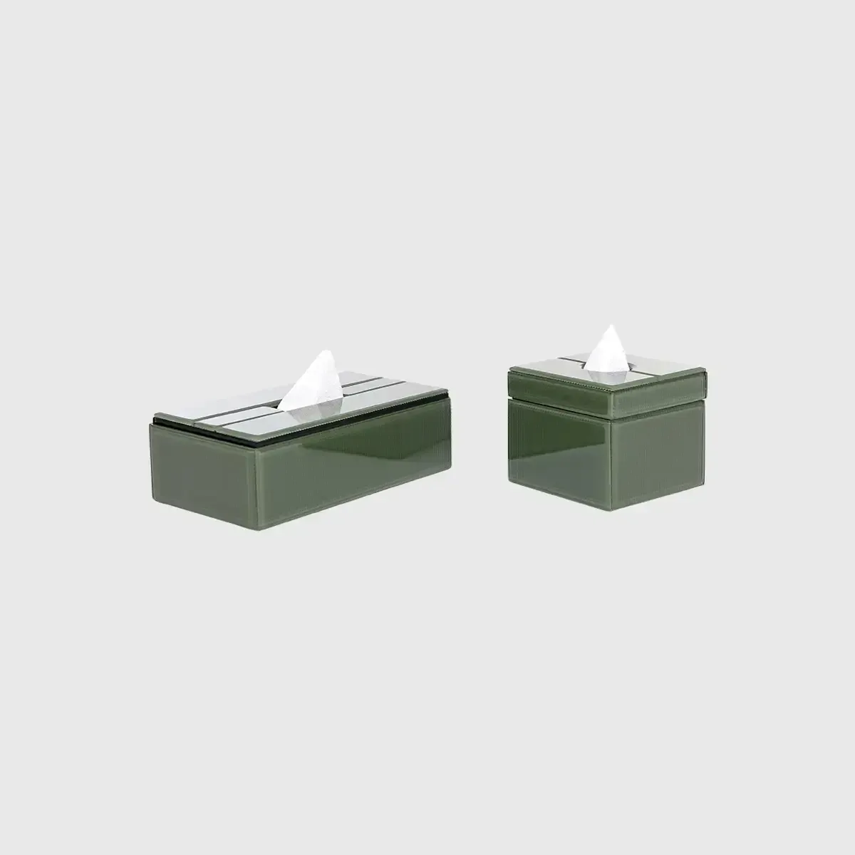 Tissue Box Square Olive — Everyday Chic Collection - Tissue Box Square Olive Effortless style for everyday living