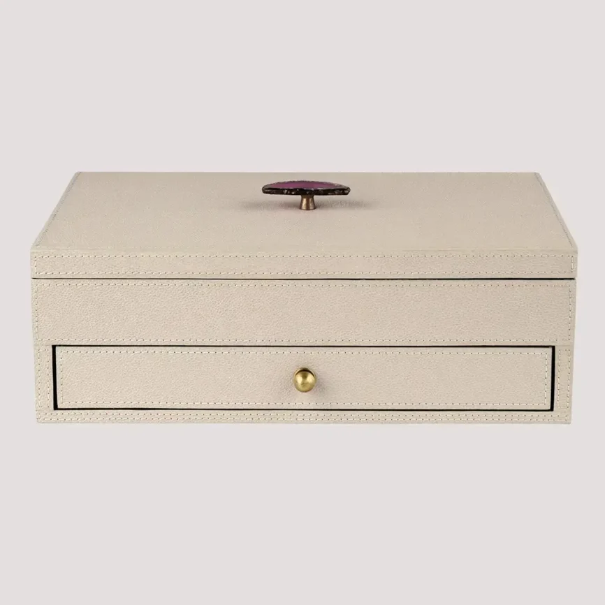 Treasure Box Pumice Leather, Pumice Leather finish