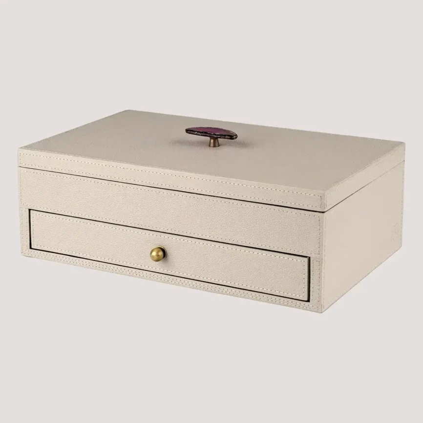 Treasure Box Pumice Leather, 40×25×14 cm