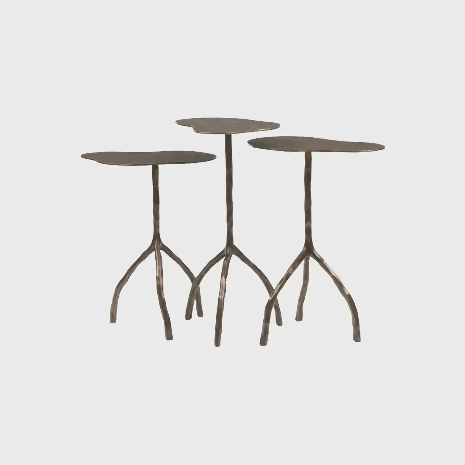 Trio Tables Bronze Shagreen Dorato, Bronze Nera finish