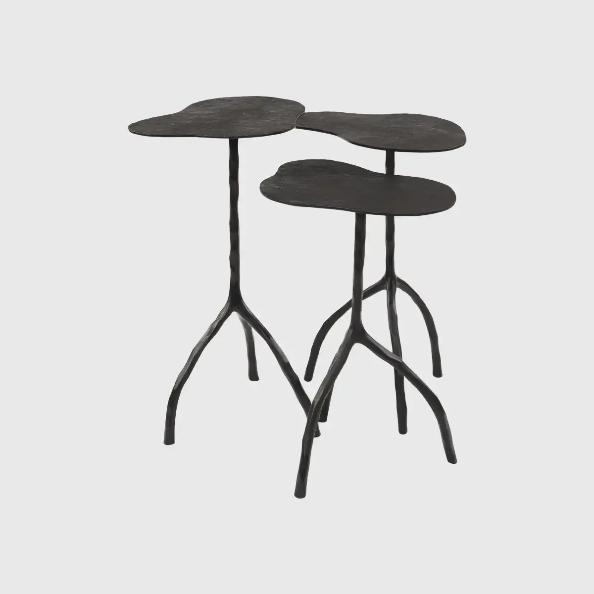 Trio Tables Bronze Shagreen Nera, Bronze Nera finish