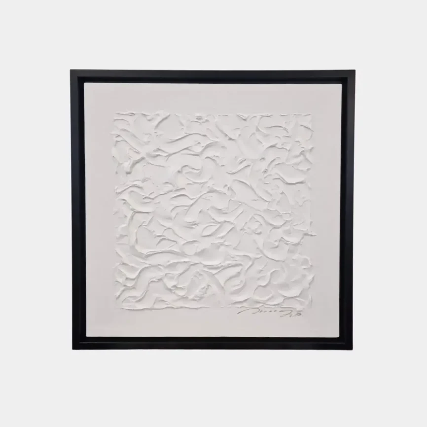 White 3d Art Abstract Painting Small 1 — original wall art