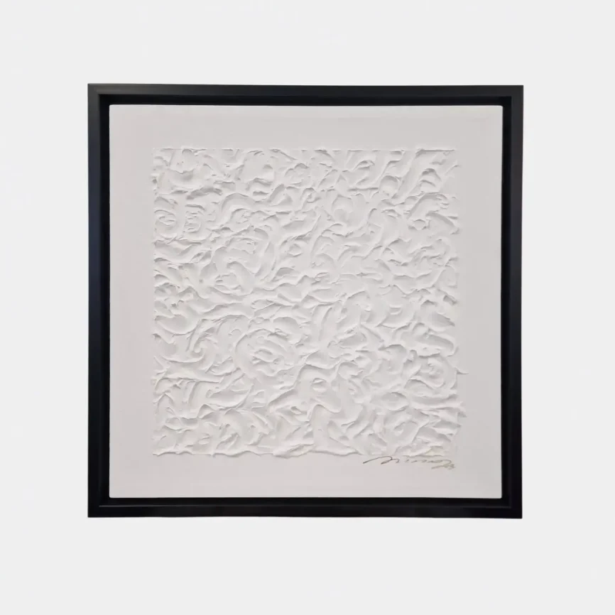 White 3d Art Abstract Painting Small 2 — original wall art