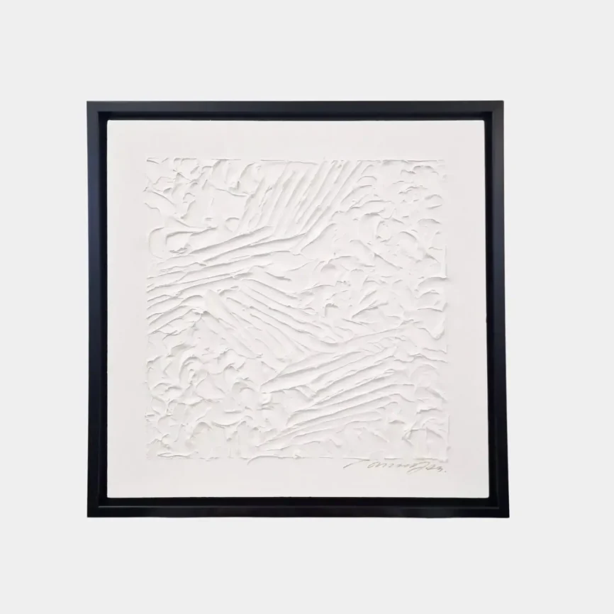 White 3d Art Abstract Painting Small 4 — original wall art