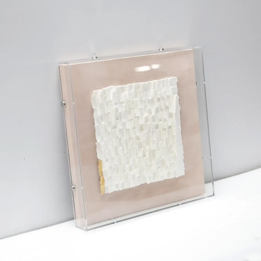 White Mosaic Handmade Dimensional Paper Wall Art — latest design