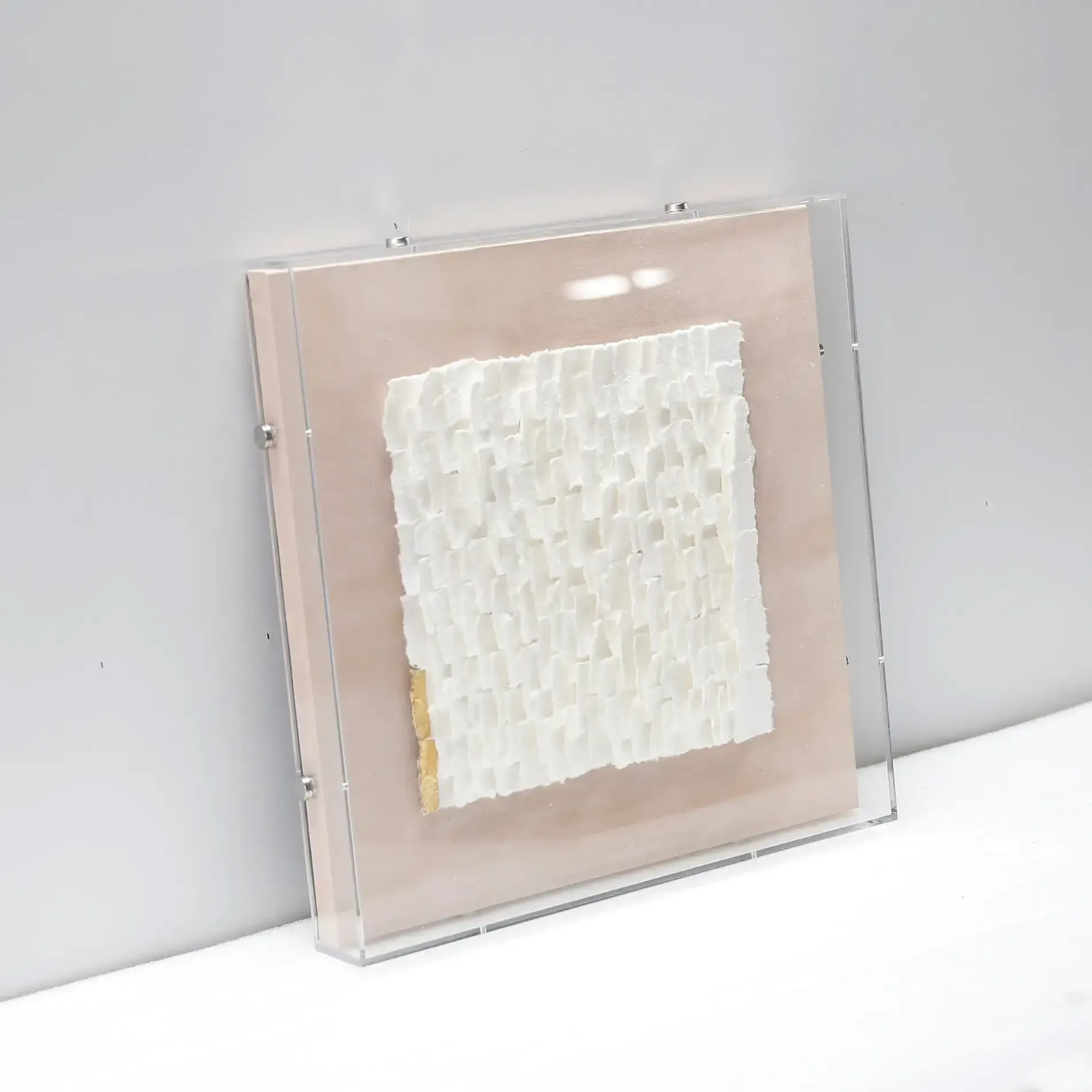 White Mosaic Handmade Dimensional Paper Wall Art — latest design