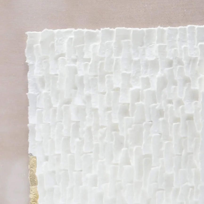 White Mosaic Handmade Dimensional Paper Wall Art — Introduce refined minimalism and handcrafted texture into your home with…
