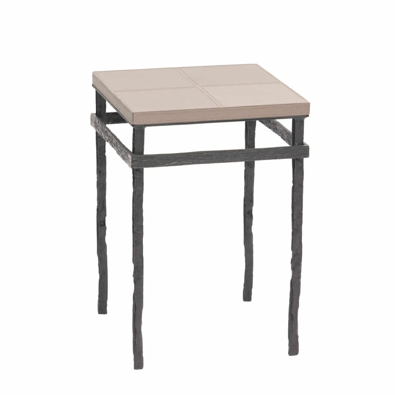 Wode Bronze Cocktail Table Putty Leather, 35×35×50 cm