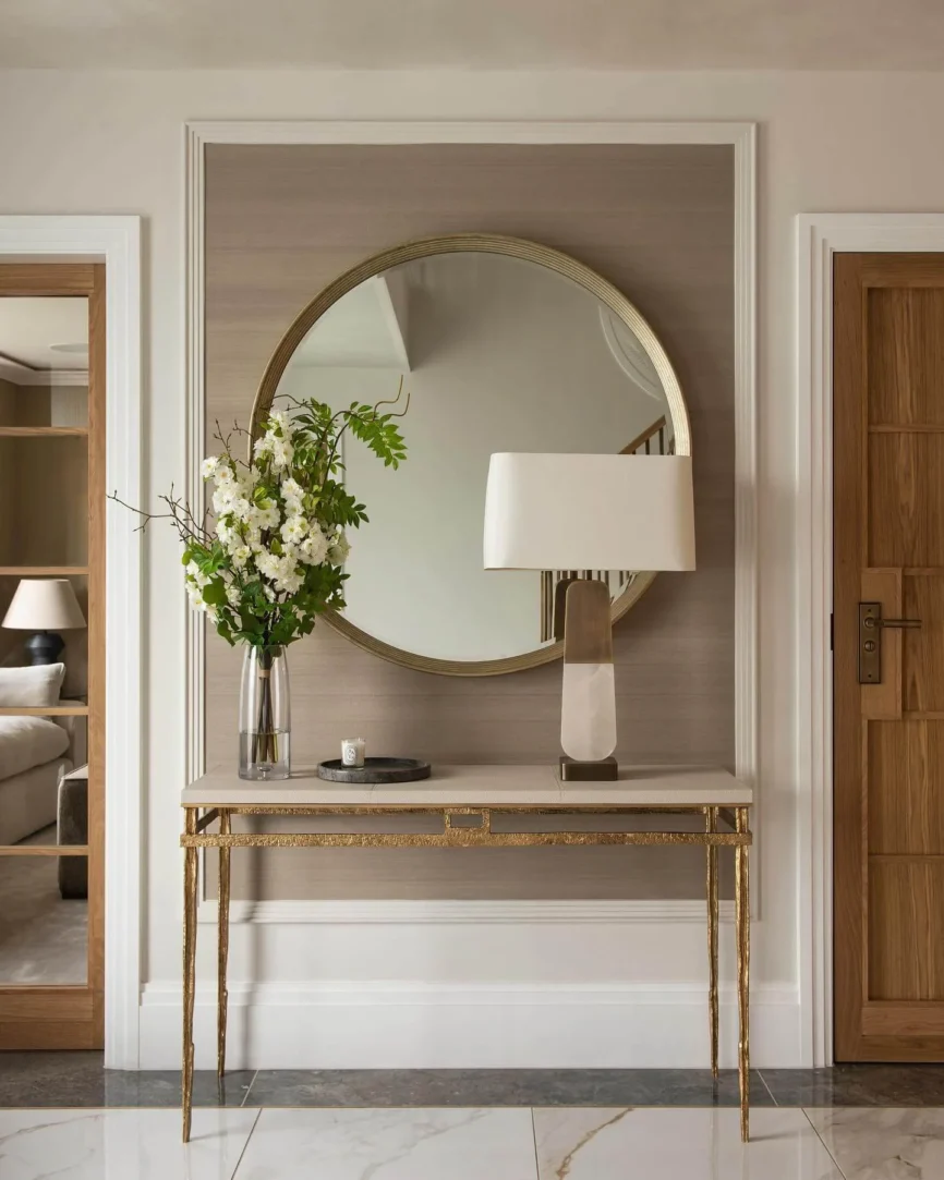Wode Console Bronze D'Oro Pumice Leather — This console is as much art as it is furniture.