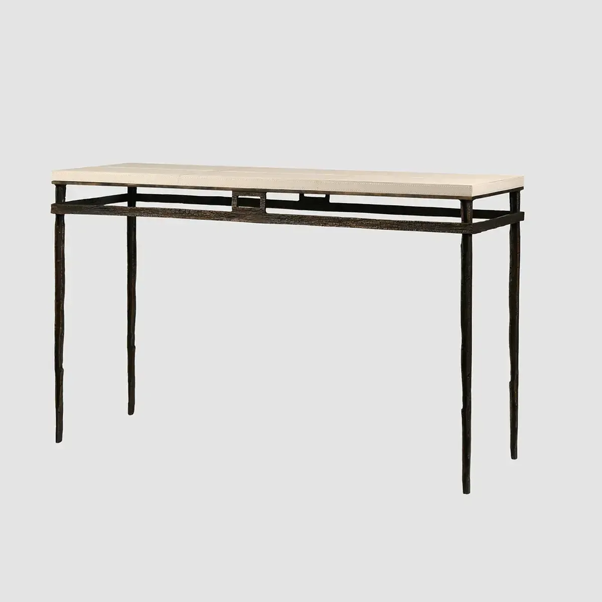 Wode Console Bronze Dorato Pumice Leather, Bronze Dorato finish
