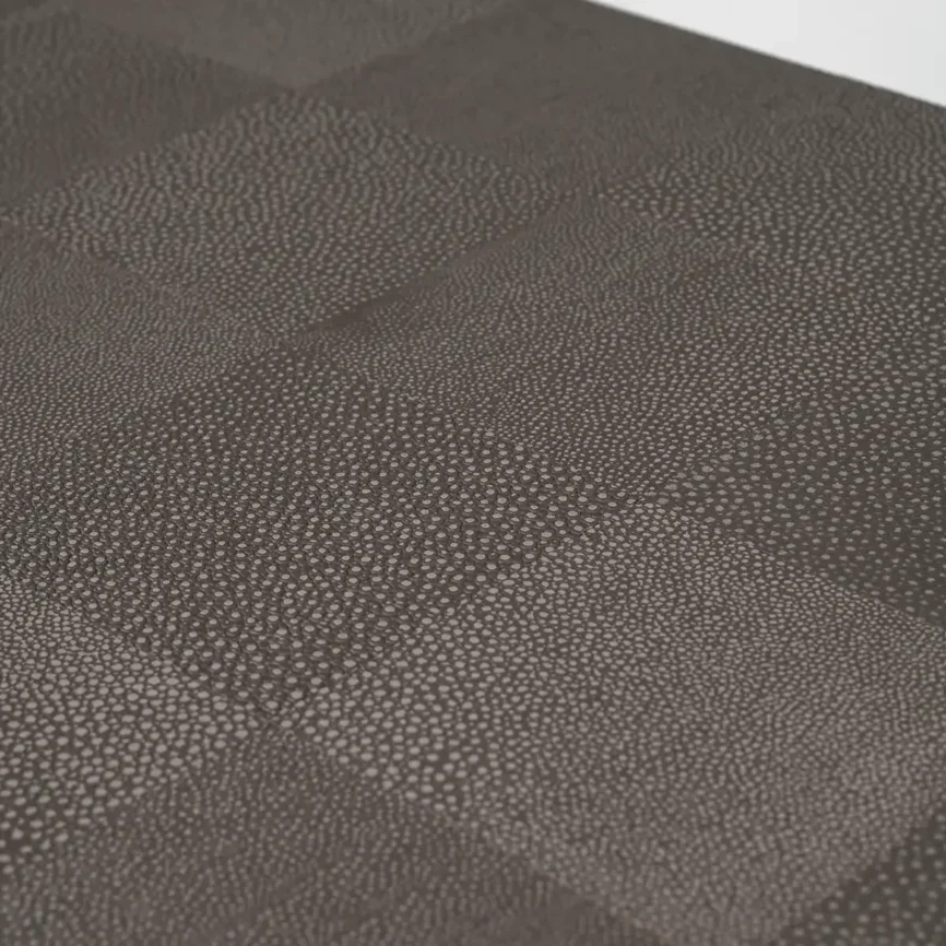 Wode Console Bronze Nera Grey Shagreen Leather — Original Leather and Bronze Furniture Collection: Wode Console Bronze Nera…