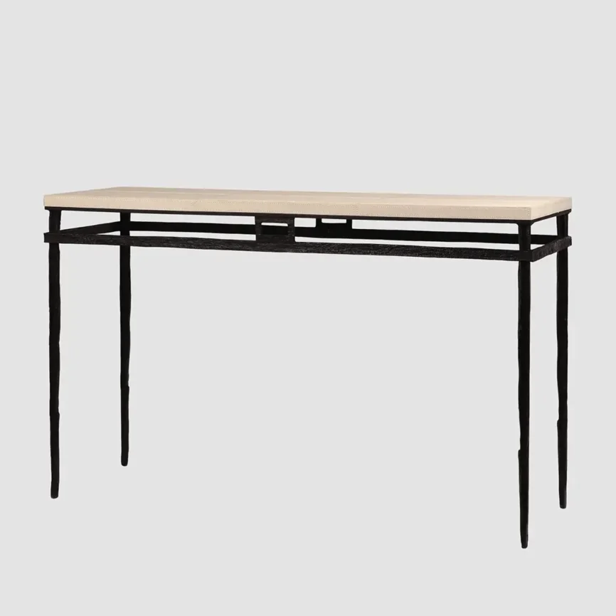 Wode Console Bronze Nera Pumice Leather, 120×40×73 cm