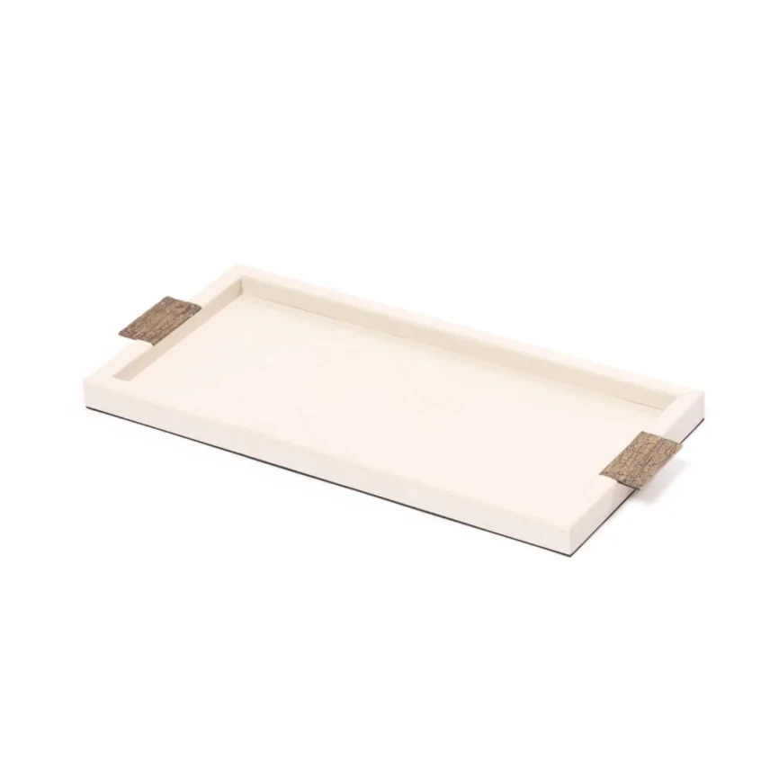 Wode Tray Rectangle Pumice Leather, Pumice Leather finish