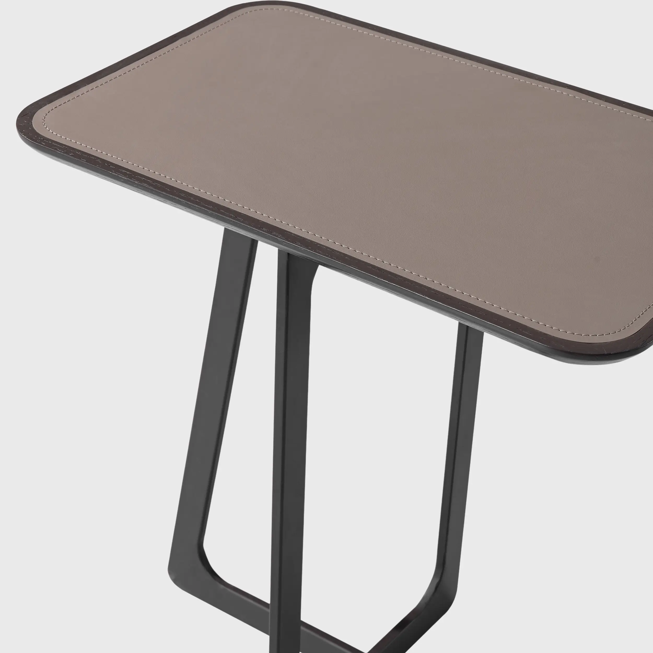 Top View Gable Cocktail Table Leather