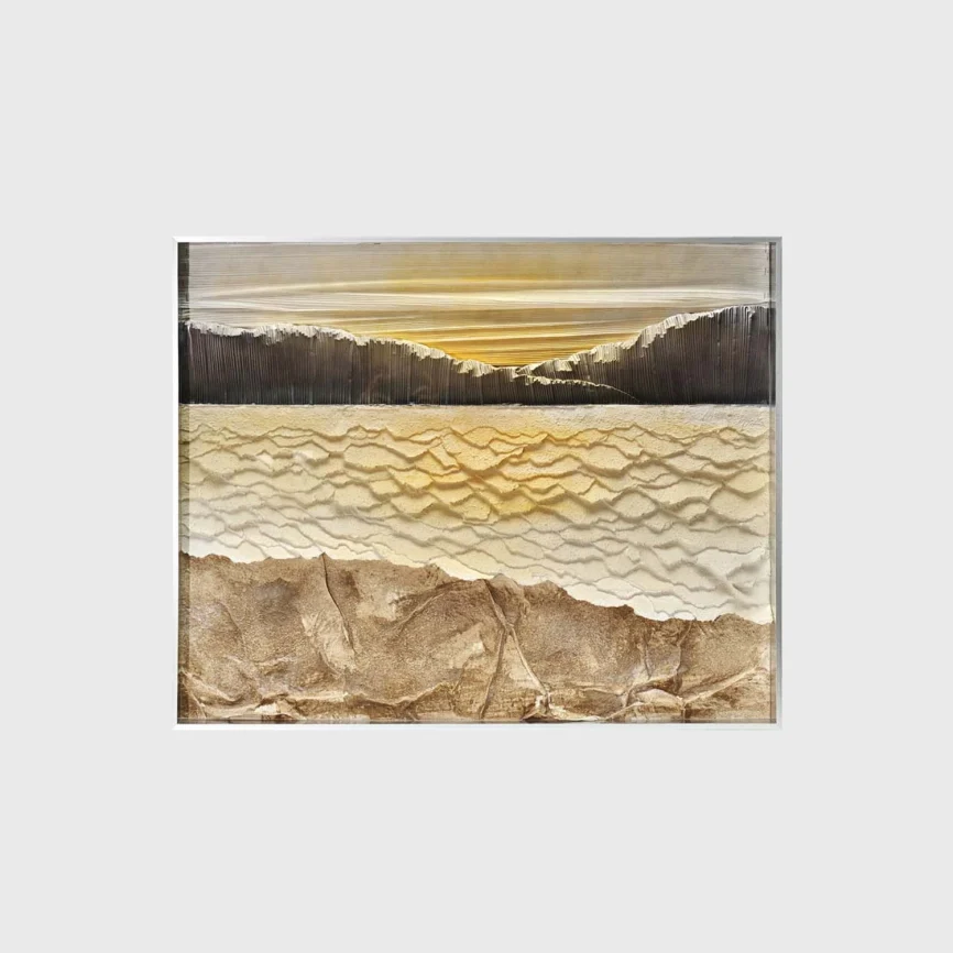 Golden Horizon Paper Wall Art
